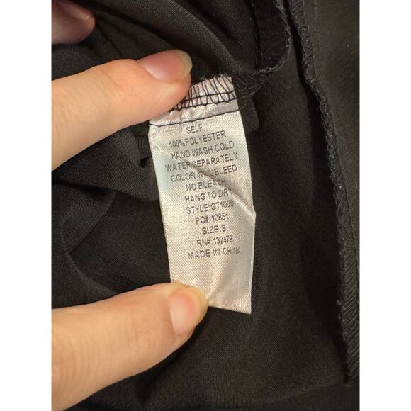 NWT Glam Black Satin Cowl Neck Camisole – Women’s Size Small - Picture 2 of 4